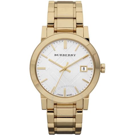 burberry bu9003|Burberry White Dial Yellow Gold.